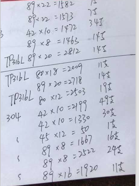 89*22不锈钢管无锡厂家